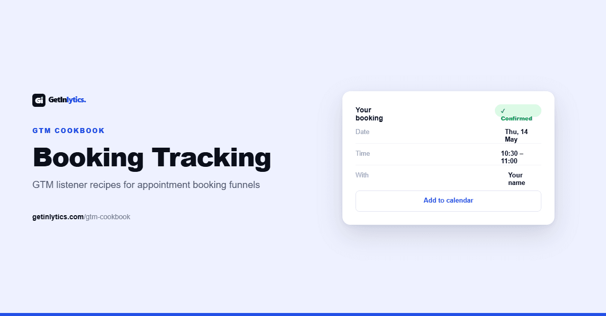 Booking GTM Listener Recipes