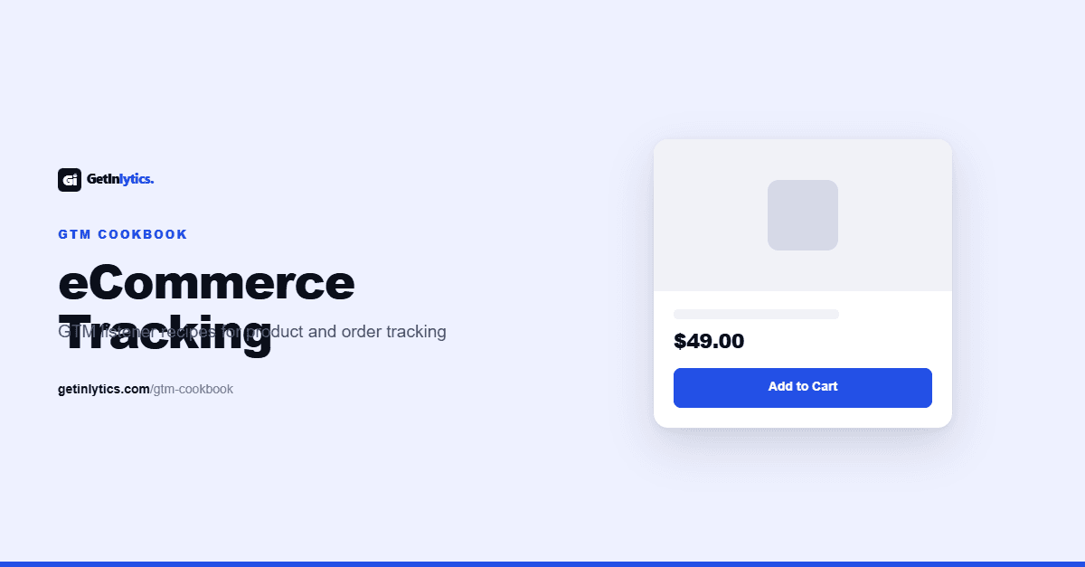 eCommerce GTM Listener Recipes