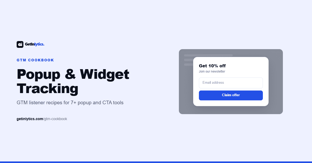 Popups & Widgets GTM Listener Recipes